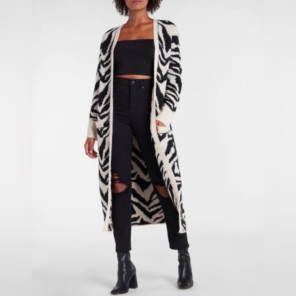 Express Zebra Print Duster